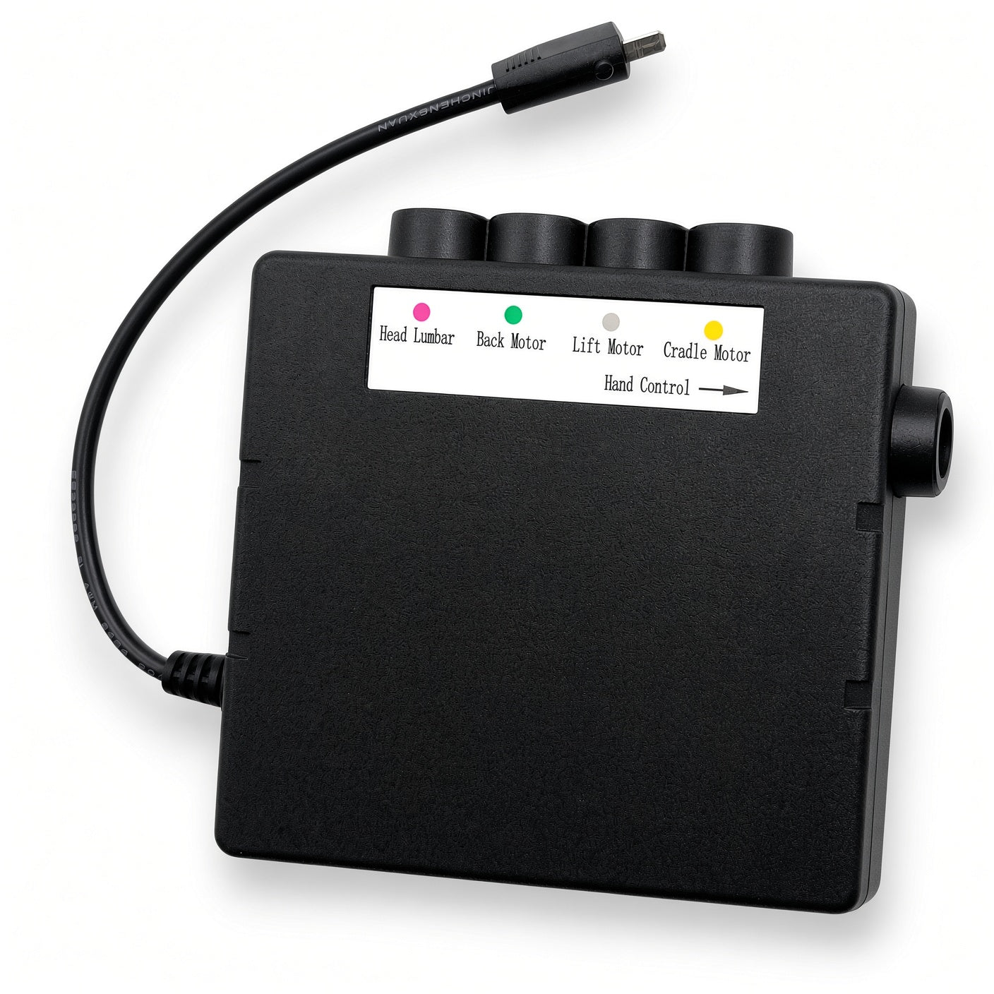 GM3101-CB Golden lift chair control box for head lumber, back motor, lift motor, cradle motor, and hand control.