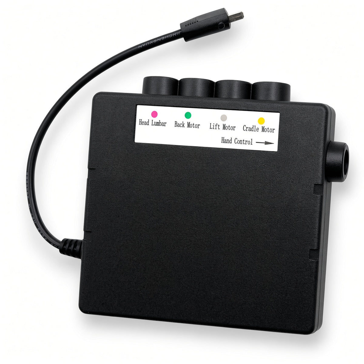GM3101-CB Golden lift chair control box for head lumber, back motor, lift motor, cradle motor, and hand control.