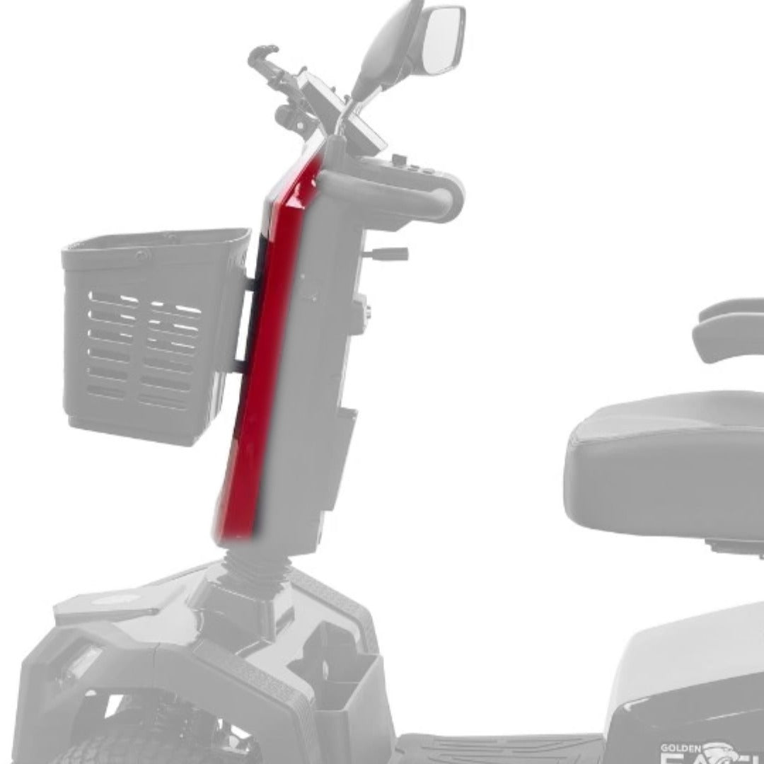Crimson Red tiller front shroud highlighted on the Golden Eagle All-Terrain (GR596)