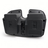 Bottom view of the Golden Buzzaround XL (GB121) battery box, showing the two battery compartments and the center connector that plugs into the scooter.