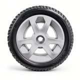 Outer side of the Golden GC440 silver rear wheel assembly MBW-0020, showing the silver rim, center hub, and Golden and 273x91 sidewall markings.