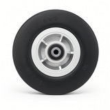 6"x2" Jazzy Wheel, 1-Piece Silver Plastic Rim, Black PU Tire (150x50mm), Style 1