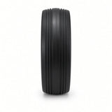 6"x2" Jazzy Wheel, 1-Piece Silver Plastic Rim, Black PU Tire (150x50mm), Style 1