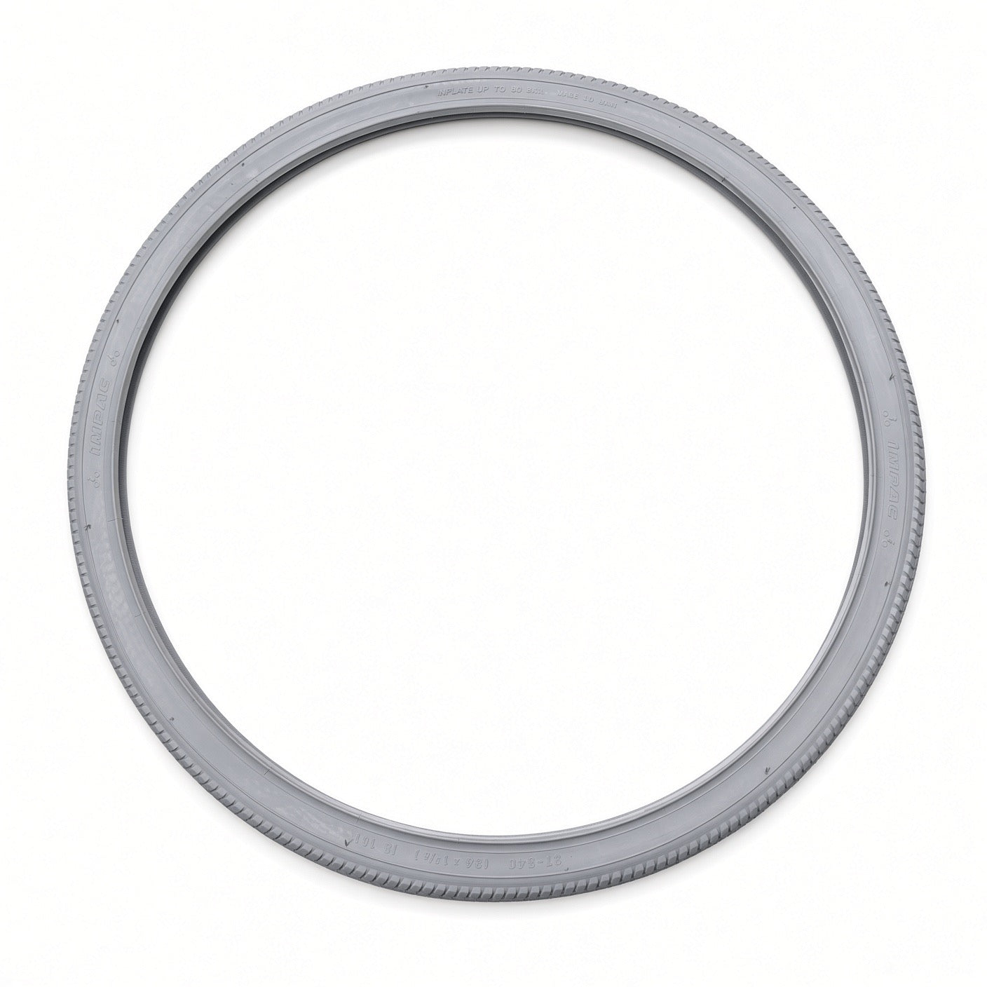 24"x1-3/8" Pneumatic Wheelchair Tire, Gray (ETRTO 37-540, Profile R-124)