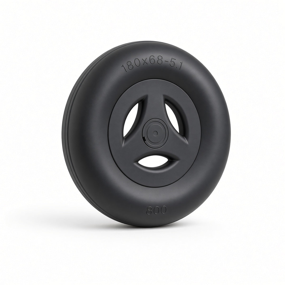 180 x 68 caster wheel for Permobil M1 and M3 power chairs with bearings installed