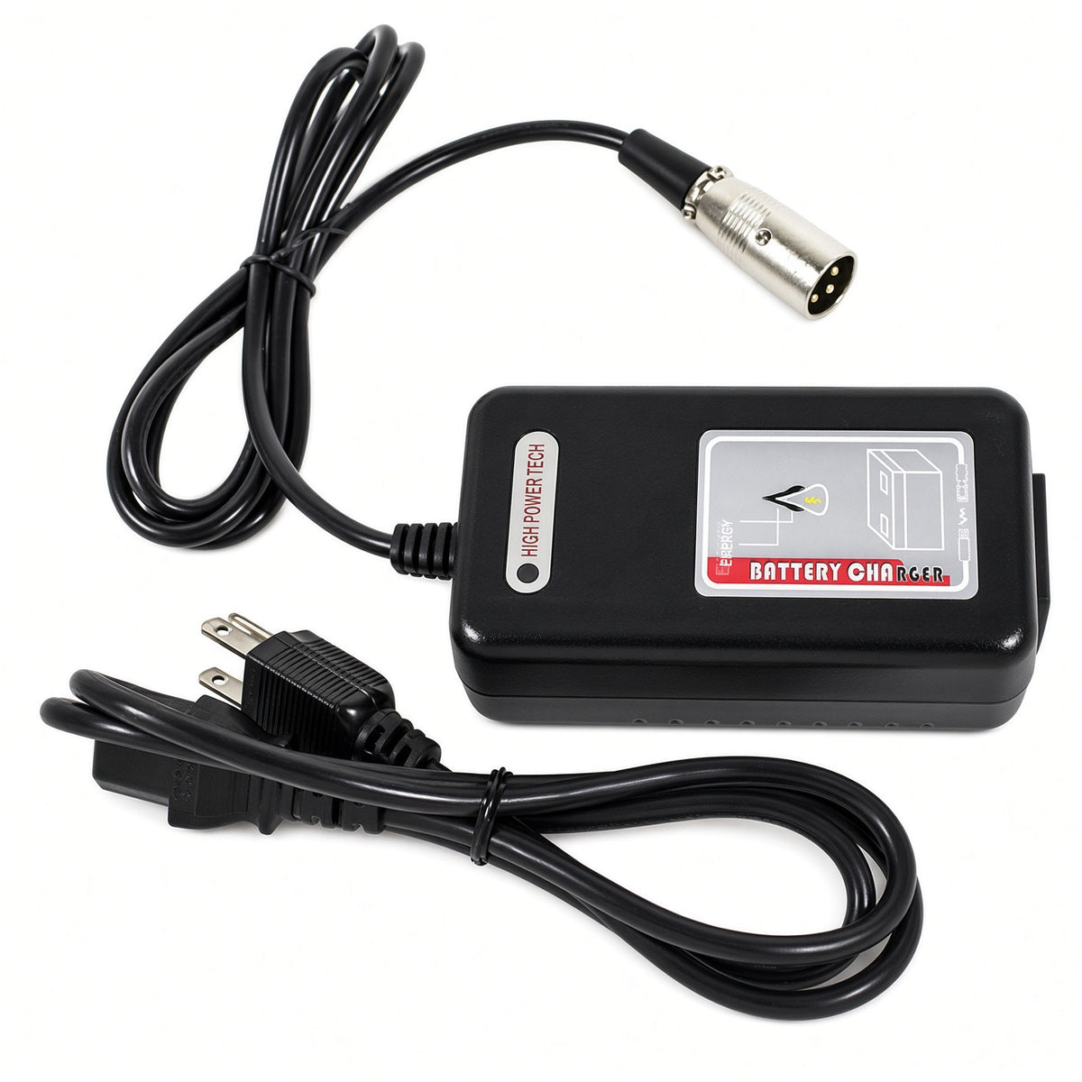 XLR charging connector on the Go-Go Carbon (SC25) 24V 2A lithium charger