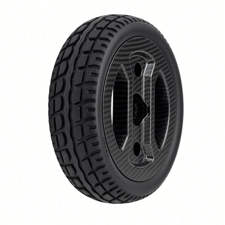 Pride Go-Go Carbon (SC25) front wheel assembly WHL2402047 with 7 inch flat-free solid tire