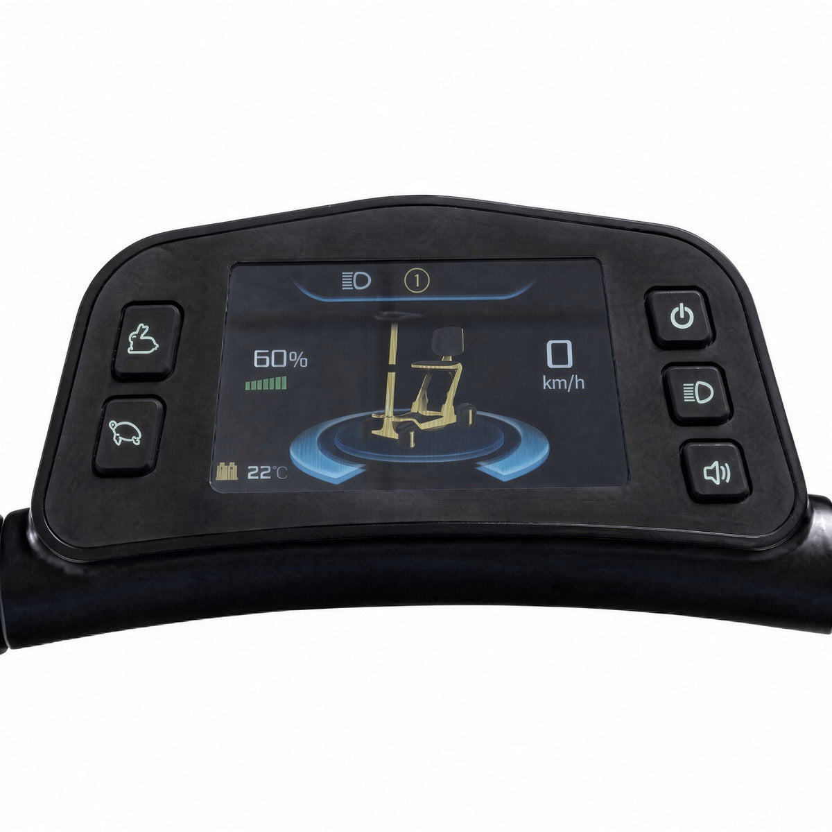 Pride Go-Go Carbon (SC25) top console assembly DGN2402010 with color LCD display