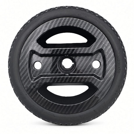 Go-Go Carbon rear wheel assembly with two-spoke black rim