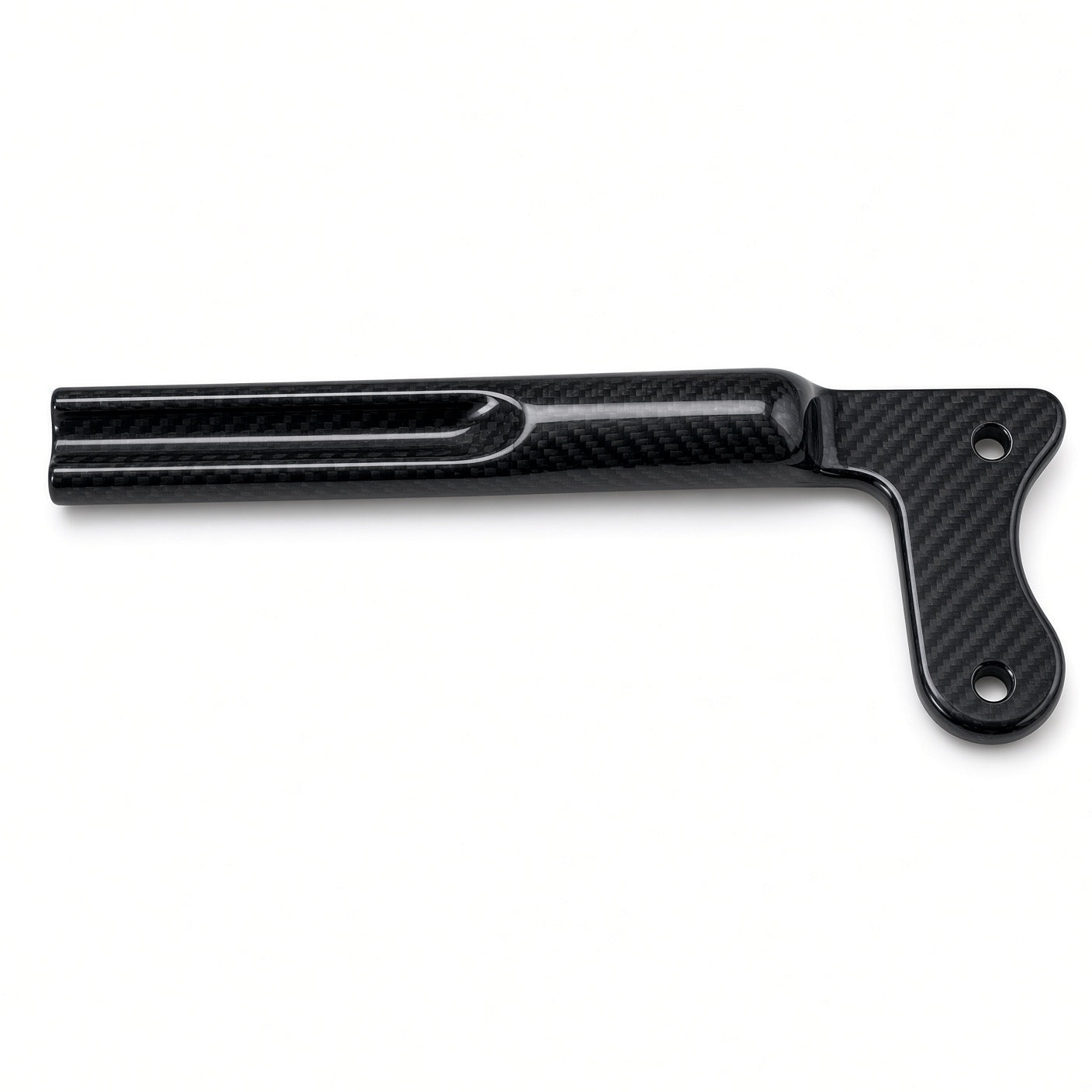Alternate view of the Pride Mobility MEC2400680 joystick mounting bracket for the Jazzy Carbon power chair