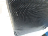 Red Single Seat for Go-Karts (Blemished) featuring a black trim, twin vents on the seat back, and side padding for comfort. The image shows a close-up of the black surface of the seat.