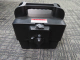 Battery Box Assembly for the Drive Phoenix HD3 & HD4 (Blemished) featuring a black box with a handle, button, and warning label, designed for easy replacement and high capacity performance.