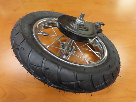 Rear Wheel Assembly with Wire Spoke Rim for the Razor Pocket Mod (Versions 31+) (Missing Hardware)