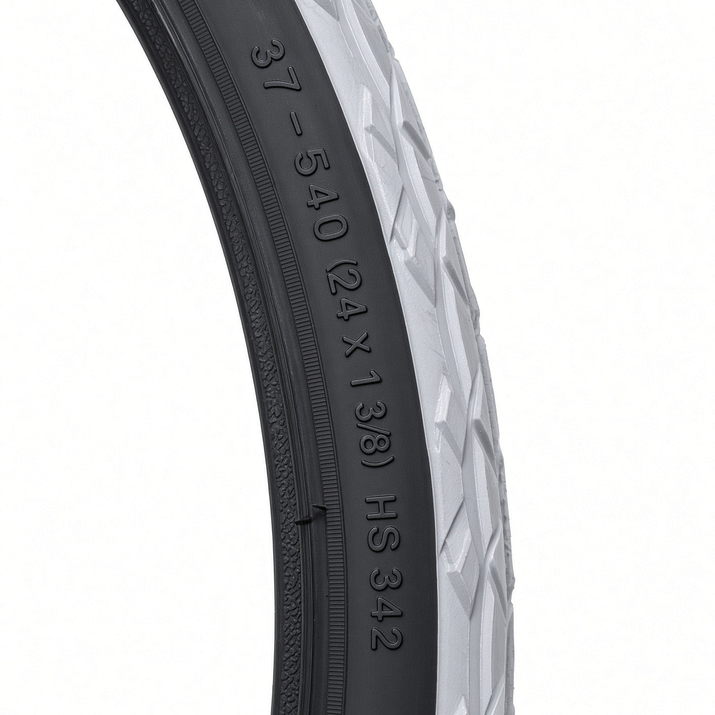 Schwalbe DownTown 24 x 1-3/8 wheelchair tire, gray tread, black sidewall, 50-70 PSI