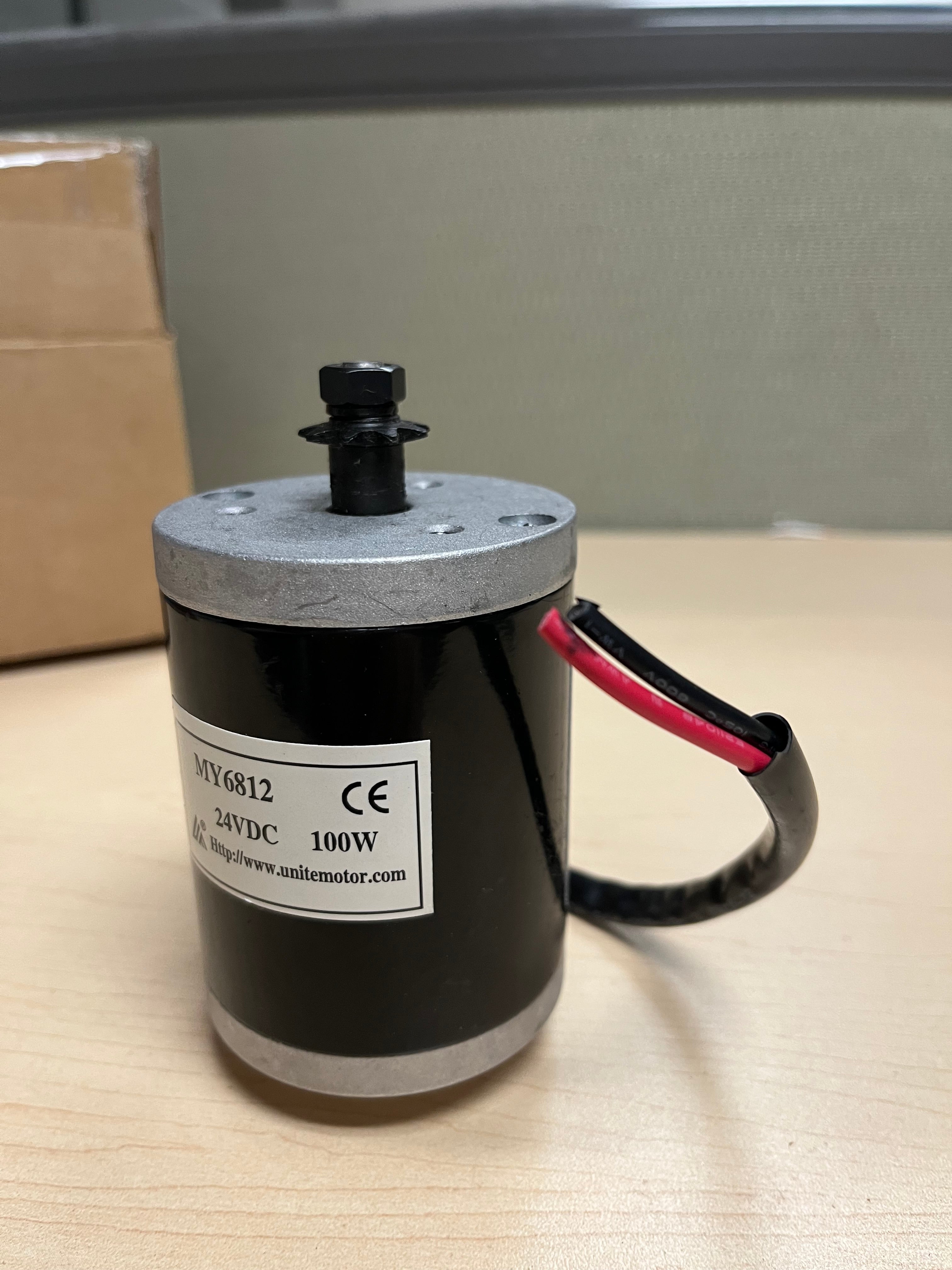 24 Volt 100 Watt MY6812 Electric Motor with 9 Tooth #25 Chain Sprocket (Blemished)