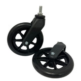 Universal 6" Rollator Wheel with Swivel Fork Assembly (Set of 2)