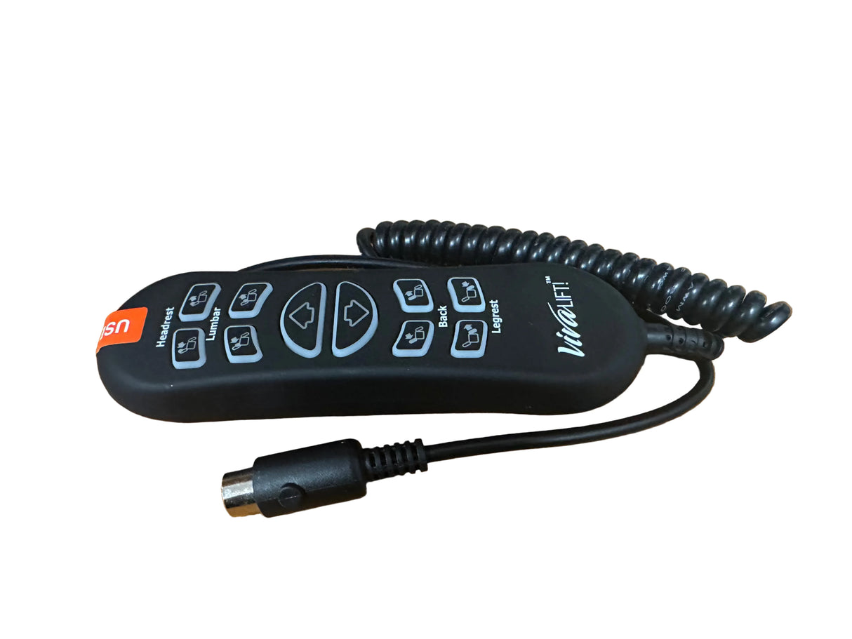 10-Button 5-Pin Hand Control for Pride VivaLift Standard and (Early) Version 2 Lift Chairs (CTL1707190) (Blemished)