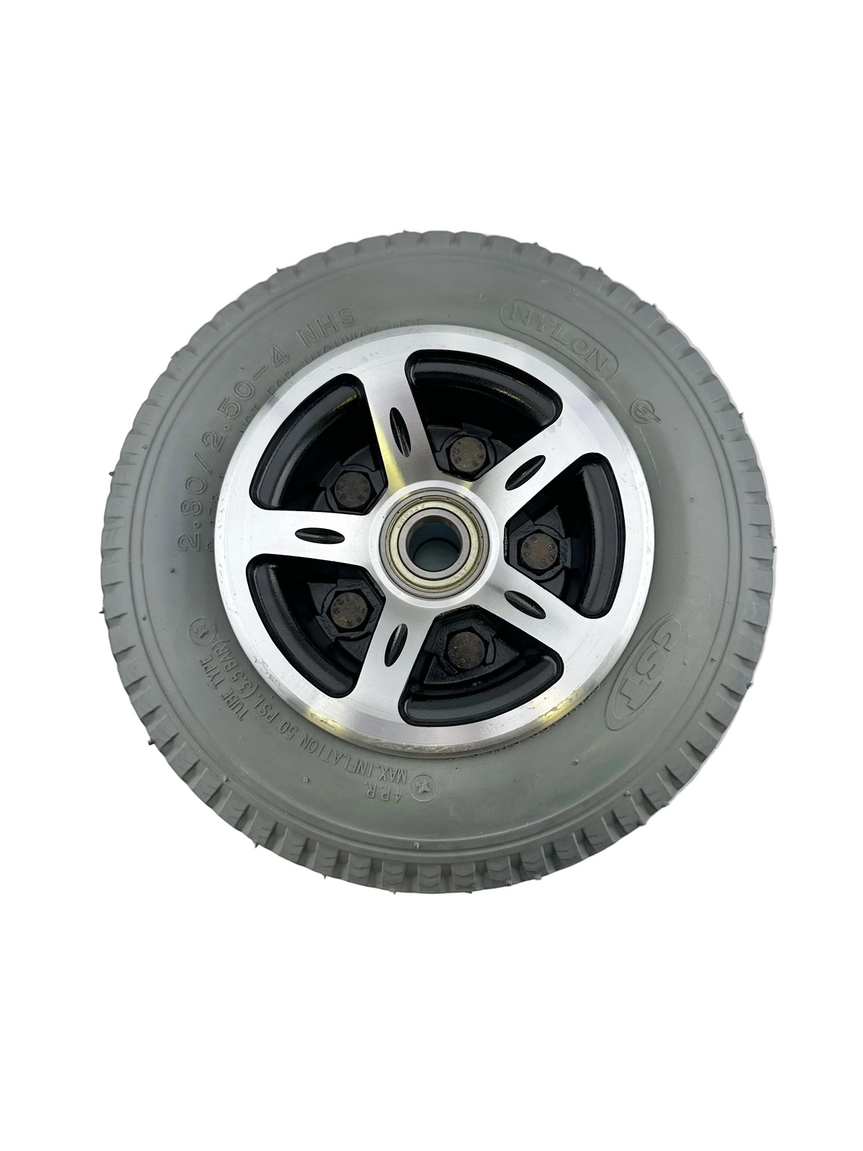 2.80/2.50-4 Pneumatic Caster Wheel for the Merits Atlantis 1 (P710) and Travel-Ease Commuter Bariatric (P183) Power Chairs (Blemished)