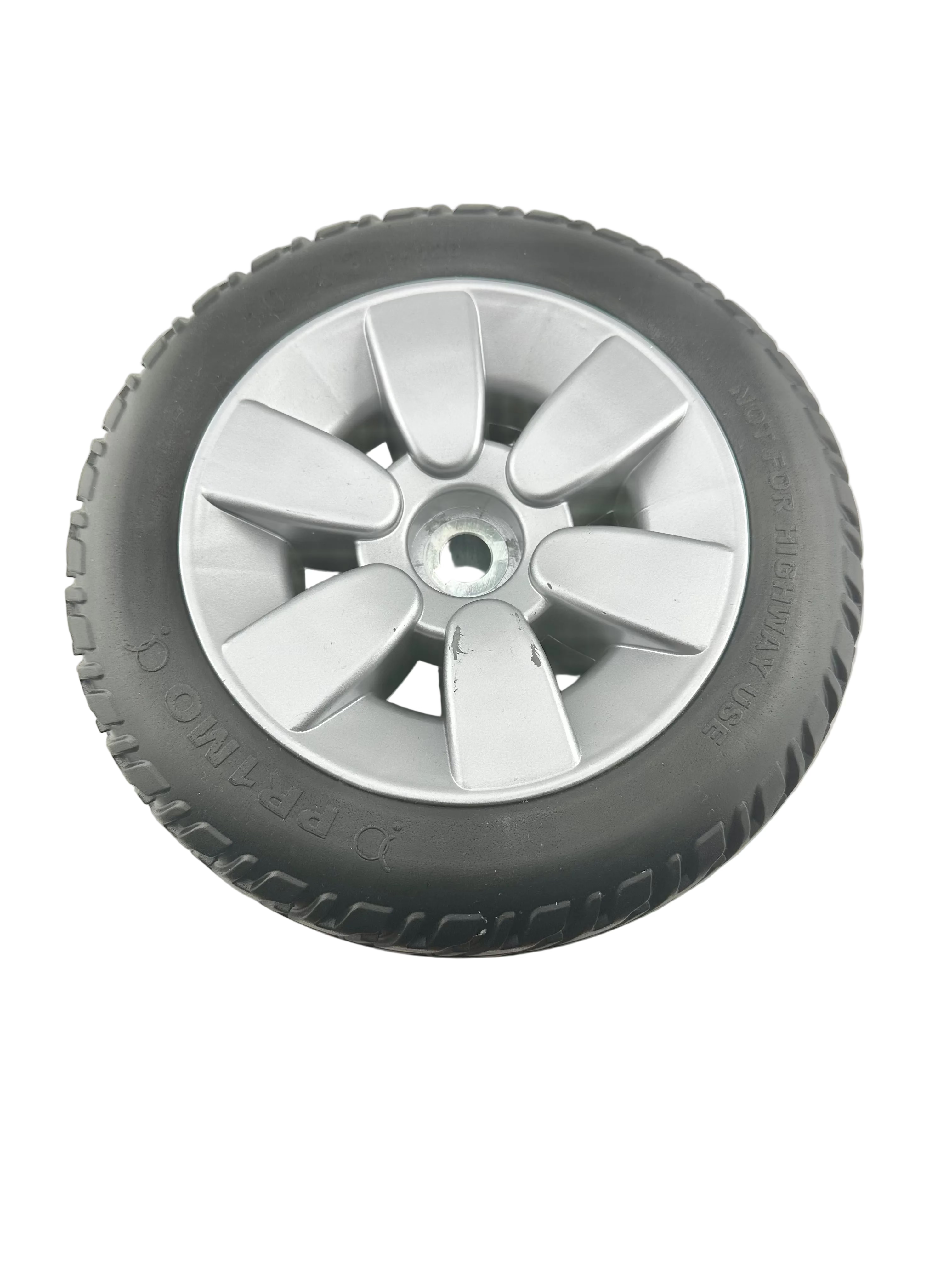 3.00-4 Flat-Free Drive Wheel Assembly with Black Tire for the Jazzy Air, Select, & Select 6 Power Chairs (WHLASMB2045)  (Blemished)