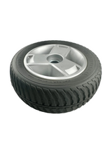 8"x2.50" Black Flat-Free Rear Wheel Assembly with Silver Tri-Spoke Rim for Go-Go Scooters (WHLASMB1864) (Blemished)