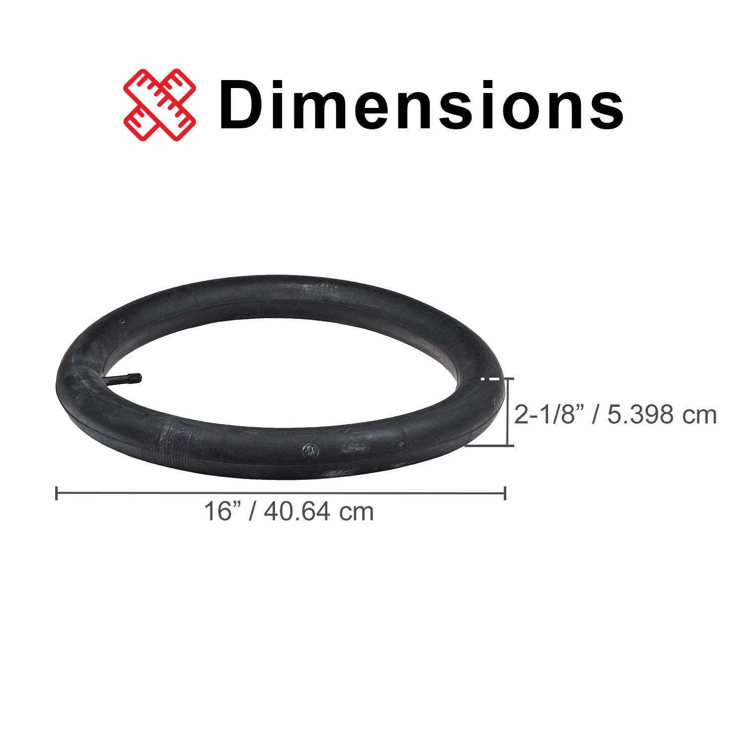 16x2.125 Inner Tube for the Razor MX500 and MX650 Dirt Rocket