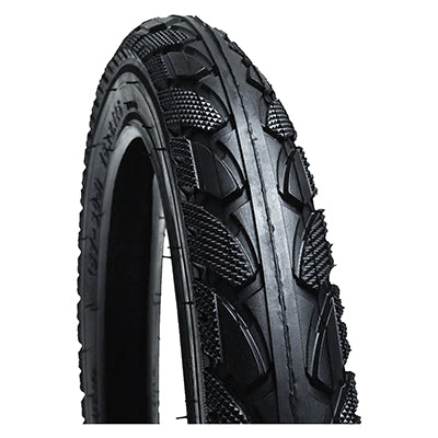 Close-up of the 16x3.0 E-Bike & Bicycle Tire with 1039 Tread, showcasing the heavy-duty rubber compound and directional tread pattern designed for enhanced durability and performance on both e-bikes and traditional bikes.