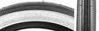 Close-up of the 16x1-3/4 Street S-7 Bicycle Tire, showcasing its urban design with a raised center for reduced rolling resistance. The tire's tread pattern is clearly visible.