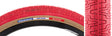 Close-up of a 20x1.75 Red HP406 Bicycle Tire with gum walls and extensive siping for excellent grip.