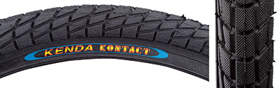 Close-up of the 20x1.95 Freestyle Kontact Bicycle Tire, showcasing its directionally grooved tacky tread designed for park and street use.