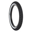 20x2.2 White Squad Bicycle Tire with a black tread and distinctive white wall, featuring a micro knurled design for enhanced grip and minimal rolling resistance. Ideal for cushioning big drops.