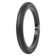 20x2.4 Black Creeper Bicycle Tire featuring a smooth centerline, densely packed siping on the shoulders for extra grip, and strategically positioned side tread to avoid hangups during grinds.