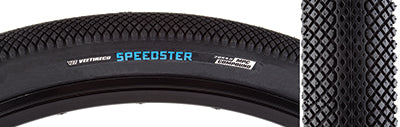 Close-up of the 20x4.0 Speedster Bicycle Tire designed for speed and minimal drag on hard pack or paved terrain, ideal for BMX racing, dirt jumps, and urban shredding.