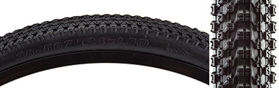 Close-up of the 24x1.50 Small Block 8 Pro Bicycle Tire, showcasing its detailed tread pattern designed for speed and grip, with dual rubber compounds enhancing durability and performance for various riding conditions.