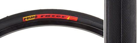 Close-up of a 26x1.25 Racer Bicycle Tire, showcasing its file-pattern tread designed for enhanced traction and cornering.