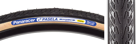 Close-up of a 26x1.25 Pasela Protite Fold Bicycle Tire showcasing its tread and high-quality 400D Lite Extra casing for enhanced puncture protection and a smooth, responsive ride.