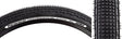 26x2.1 Black/Black Gravel King SK Bicycle Tire featuring spiked knobs and continuous ridges for smooth rolling and superior grip, ideal for gravel roads and off-road trails.