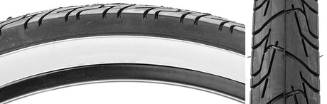 Close-up of a 26x2.125 City CST1218 Bicycle Tire, highlighting the detailed tread pattern designed for city commuter bikes.