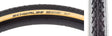 Close-up of the 27x1-1/4 Black/Gum Classic HS-159 Active Twin Bicycle Tire, highlighting its tread pattern and sidewall, designed for road and touring with puncture protection and uniform rubber coating.