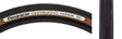 27.5x1.75 Black/Brown Gravel King Slick Bicycle Tire with a label, showcasing a close-up of the tread pattern designed for grip on various terrains.