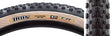 Close-up of the 27.5x2.2 Black/Tan Ikon EXO/TR Bicycle Tire showcasing its high-volume casing and fast-rolling tread design, offering excellent grip and durability for various riding conditions.