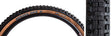 Close-up of the 27.5x2.4 Black/Tan Minion DHR II EXO/TR/WT Bicycle Tire showing detailed tread pattern and robust sidewall protection.