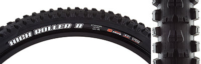 27.5x2.6 High Roller II 3CT/EXO/TR Bicycle Tire with aggressive tread design for excellent penetration and improved mud clearing, tubeless-ready with EXO sidewall protection, suitable for wide track rims.