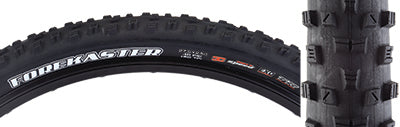 27.5x2.6 Forekaster SPEED/EXO/TR/WT Bicycle Tire featuring mid-height tread blocks and wide cupped knobs for enhanced braking and mud-clearing on loose trails.