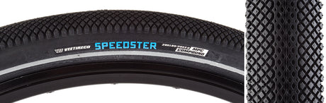 Close-up of a 29x1.95 Reflective Speedster Bicycle Tire, showcasing its tread and rubber texture, designed for high performance in BMX racing, dirt jumps, and urban shredding.