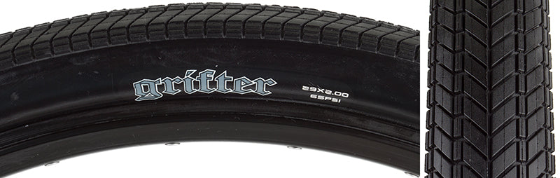 Close-up of the 29x2.0 Grifter SC Bicycle Tire showcasing its fast-rolling tread pattern and durable high-volume casing designed for smooth landings.