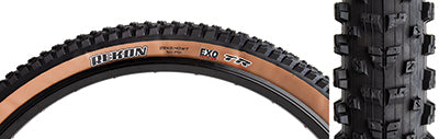 Close-up of a 29x2.4 Rekon EXO/TR/WT Bicycle Tire, showcasing well-spaced tread and EXO sidewall protection, designed for varied terrains and optimized for wide rims.