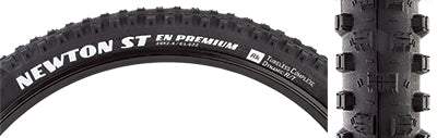 29x2.4 Newton ST Premium Bicycle Tire featuring aggressive tread design, tall side knobs for enhanced grip, and a robust casing for durability, ideal for trail riding and downhill racing.