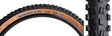 Close-up of the 29x2.6 Minion DHF EXO/TR/WT Bicycle Tire, showcasing its black tread with ramped knobs and channel-cut knobs for enhanced grip and control.