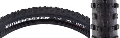 29x2.6 Forekaster DC/EXO/TR/WT Bicycle Tire close-up showing mid-height tread blocks and wide cupped knobs for braking, optimized for loose trails and mud clearing.