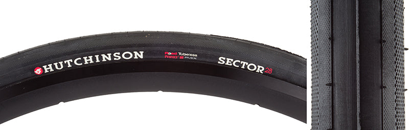 Close-up of the 700x28 Sector 28 Road Tubeless Bicycle Tire, designed for professional racing on rough roads and cobblestones, showcasing its robust tread pattern and durable construction.